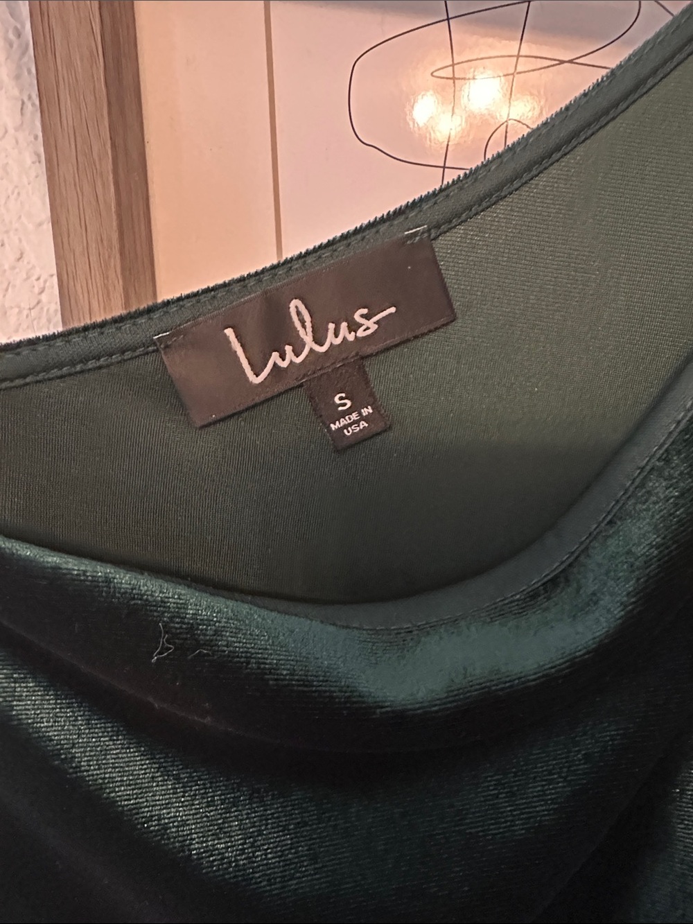 Lulu's One-Shoulder Dark Green Velvet Sheath Dress - Picture 5 of 6
